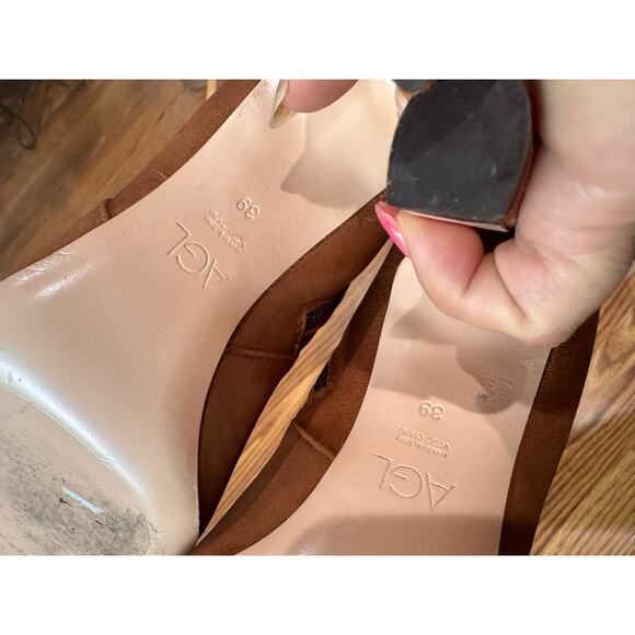 AGL MILLY KNEE HIGH BOOT IN BROWN SUEDE size 39/ US 9 - Picture 9 of 16